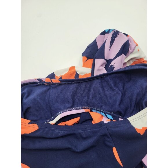 Sea Angel Doheny Bloom Navy 1 Piece Tie On Swimsuit Bathing Suit SZ XL - Picture 12 of 13